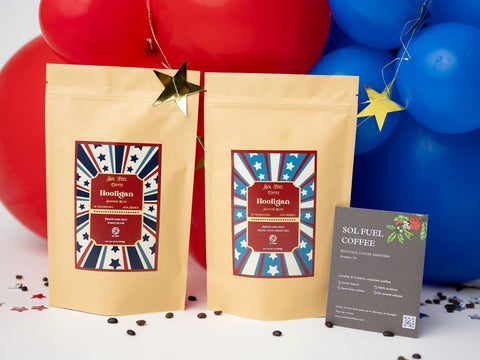 Sol Fuel Coffee limited-edition Hooligan Blend custom bags for the State Fair of Texas GO TEXAN Pavilion.