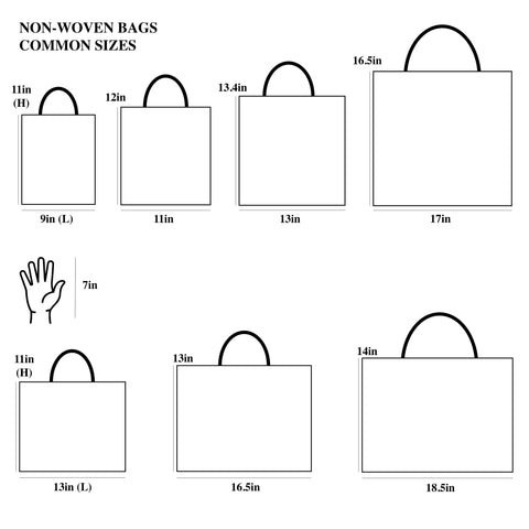 Classic Black Flower Non-woven Gift Bag