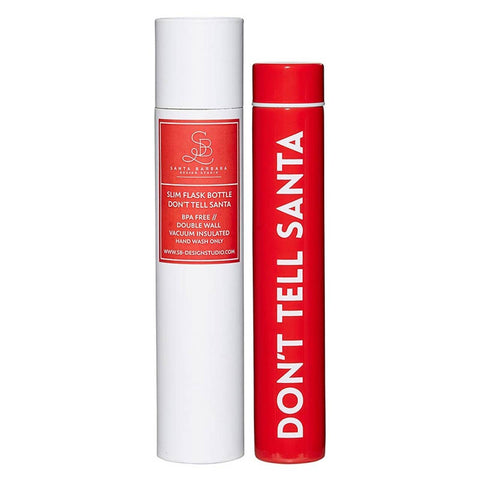 Slim Flask Bottle - Don't Tell Santa
